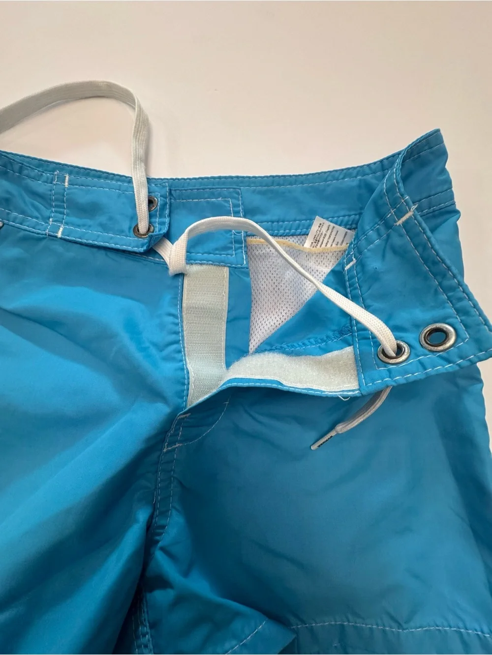 Sundek Bright Blue Kids Swim Trunks with White Drawstring Size 10